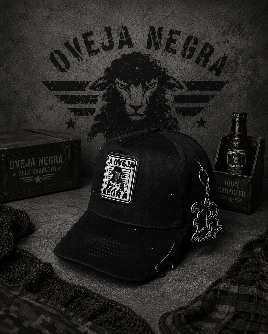 GORRA OVEJA NEGRA + DESCORCHADOR 🐑