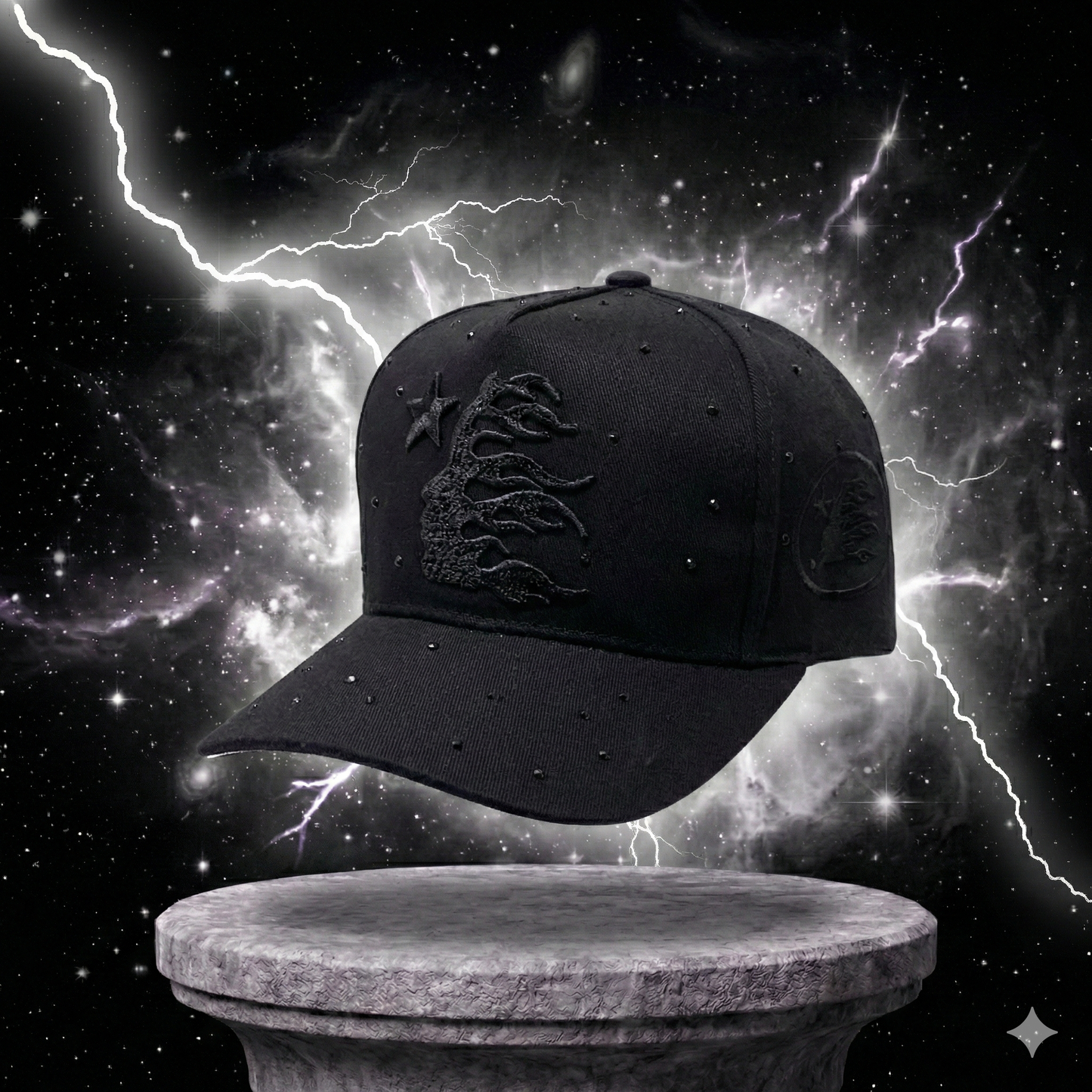 GORRA NEGRA HELLSTAR PIEDRERIA