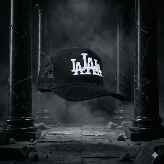 GORRA LALALA BLACK CON BLANCO