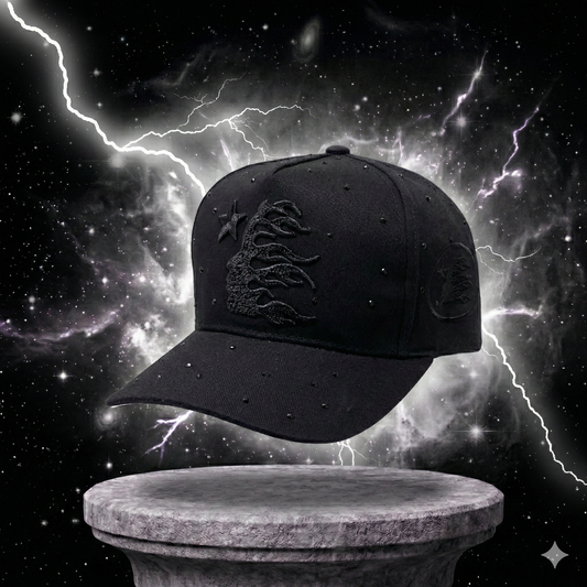 GORRA NEGRA HELLSTAR  PIEDRERIA