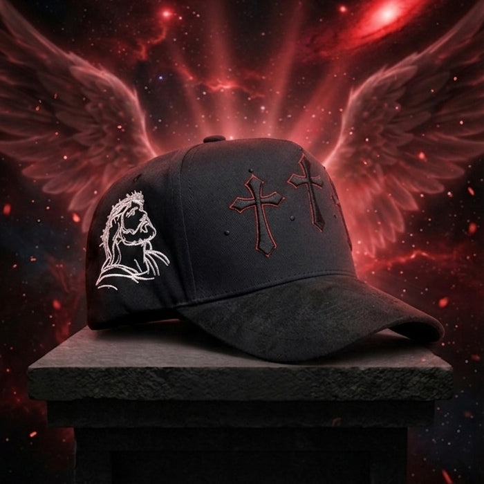 GORRA TRES CRUCES ROJAS